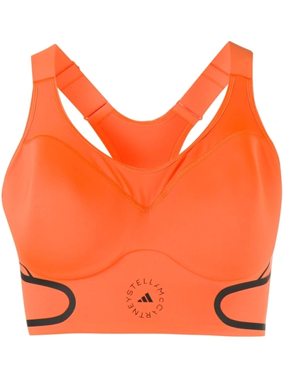 Shop Adidas By Stella Mccartney Truepace Running Sports Bra In Orange