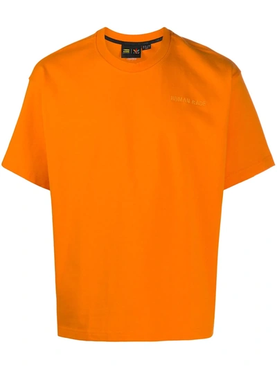 Shop Adidas Originals By Pharrell Williams X Pharrell Williams Human Race Cotton T-shirt In Orange