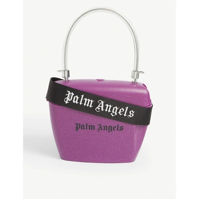 Shop Palm Angels Padlock Vinyl Bag In Fuchsia+glitter