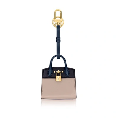 Shop Louis Vuitton City Steamer Bag Charm And Key Holder In Galet