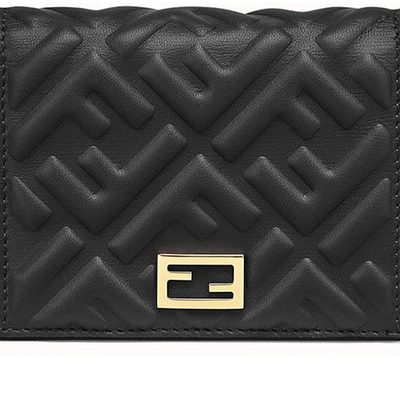 Shop Fendi Small Wallet In Noir