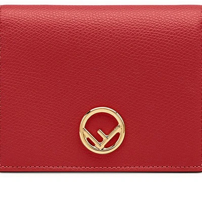 Shop Fendi Bifold In Rouge