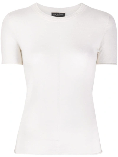 Shop Rag & Bone Short-sleeved Cashmere Top In White