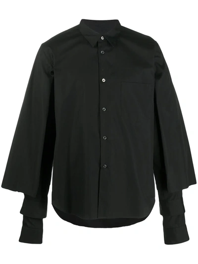 Shop Comme Des Garçons Homme Deux Statement Long-sleeve Shirt In Black