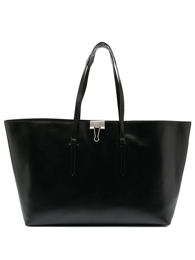 Shop Off-white Clip Motif Tote Bag In Black
