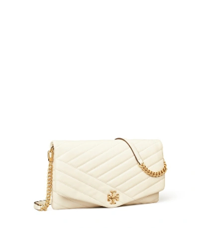 Shop Tory Burch Kira Chevron Clutch In White