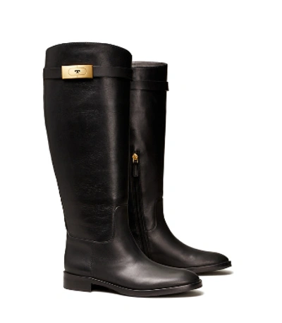 Shop Tory Burch T-hardware Riding Boot In Black