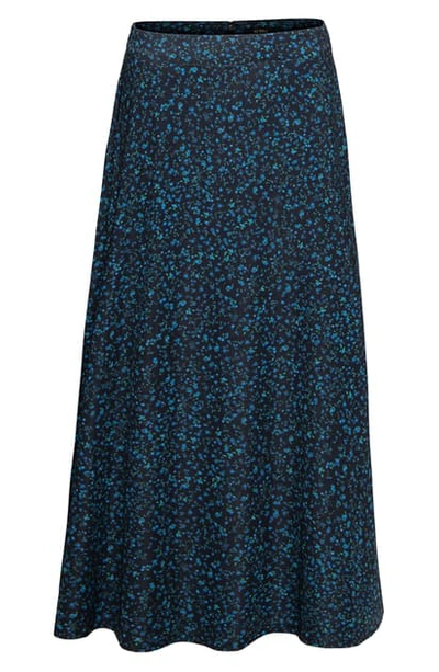 Shop Afrm Sophia Midi Skirt In Blue Daisy Ditsy
