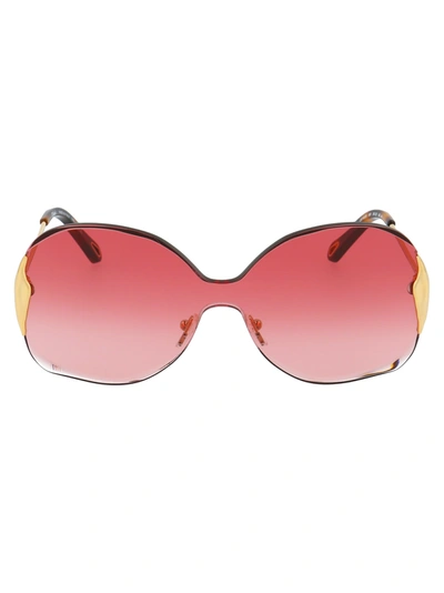 Shop Chloé Ce162s Sunglasses In 850 Gold Gradient