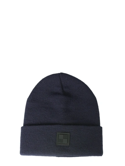 Shop Woolrich Knitted Hat In Blu