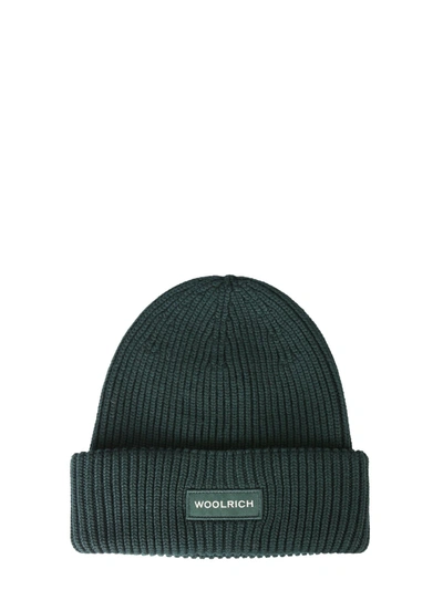 Shop Woolrich Knitted Hat In Verde