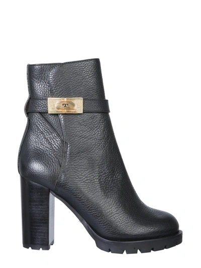 Shop Tory Burch Boots With Logo In Nero