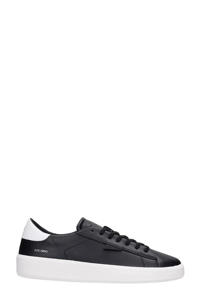 Shop Date Ace Mono Sneakers In Black Leather