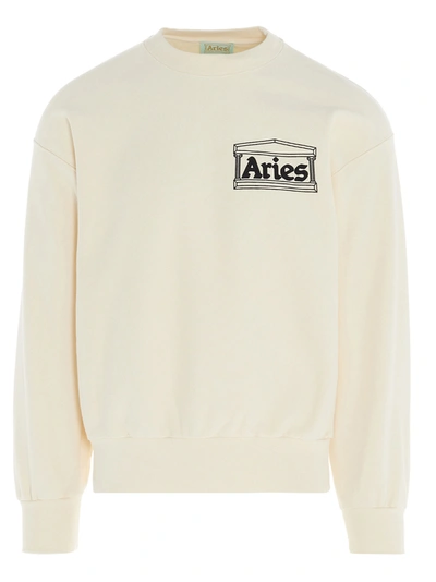 Shop Aries Premium Temple Sweatshirt In White