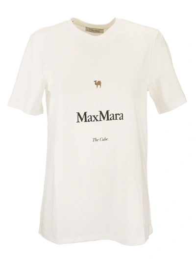 Shop Max Mara Anima Cotton Jersey T-shirt In White