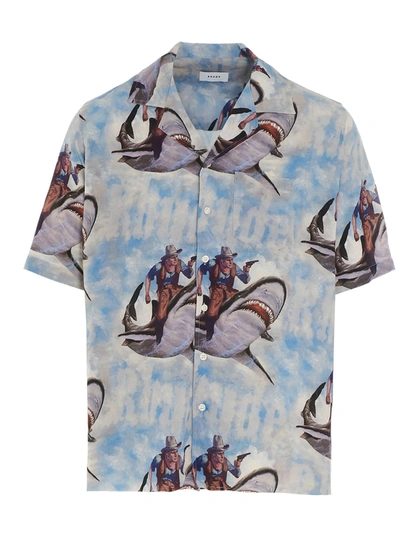 Shop Rhude Shark Shirt In Multicolor