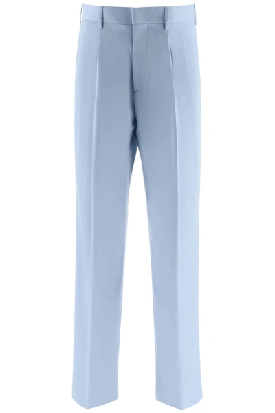 Shop Stella Mccartney Julien Wool Trousers In Angel Blue (light Blue)