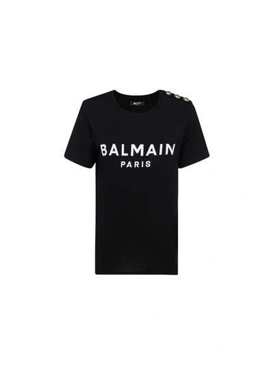 Shop Balmain T-shirt In Noir/blanc