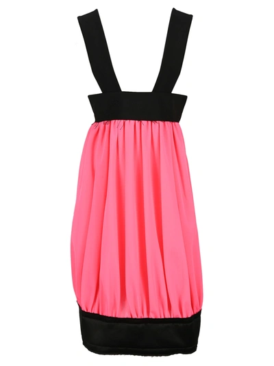 Shop Comme Des Garçons Comme Des Garcons Pleated Skirt With Suspender Straps In Black Pink