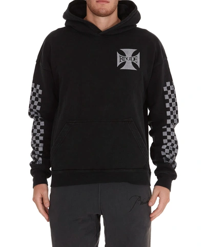 Shop Rhude Hoodie In Black