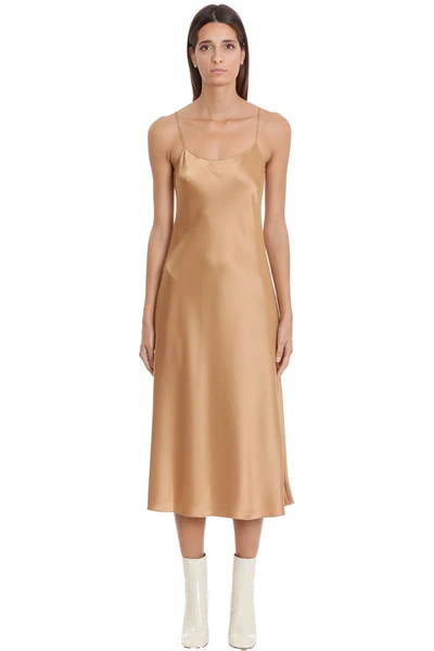 Shop Theory Telson Dress In Brown Synthetic Fibers