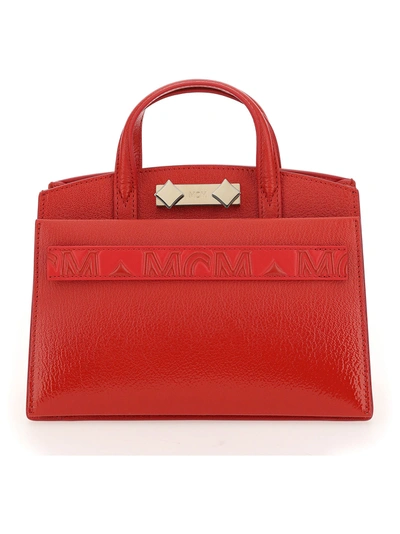 Shop Mcm Handbag In Ruby Red