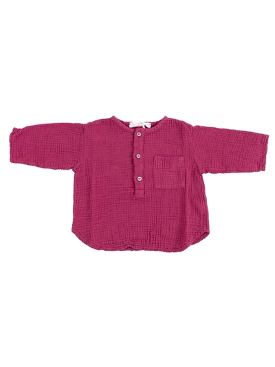 Shop Zhoe & Tobiah Korean Newborn Shirt In Framboise