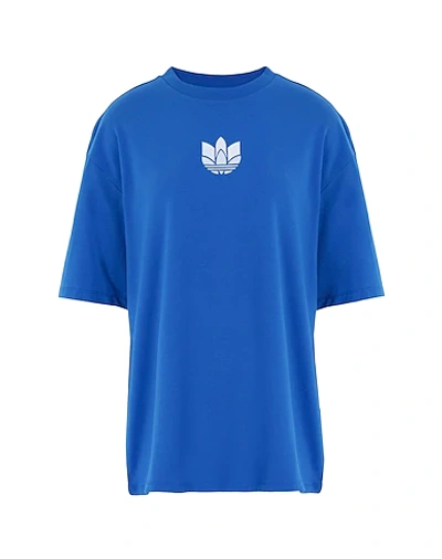 Shop Adidas Originals T-shirts In Bright Blue