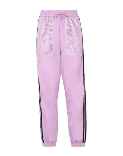 Shop Adidas Originals Casual Pants In Lilac