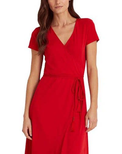 Shop Lauren Ralph Lauren Midi Dress In Red