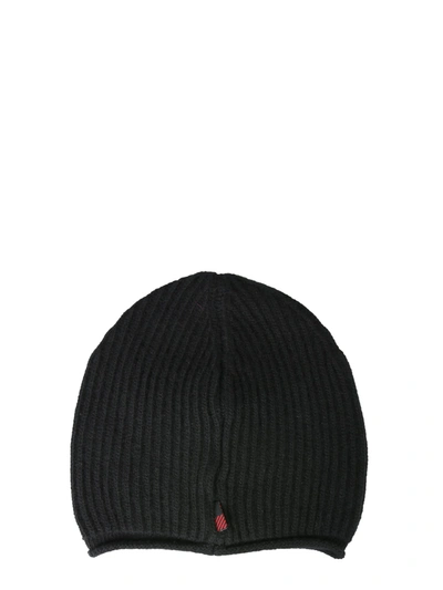 Shop Woolrich Knitted Beanie In Black