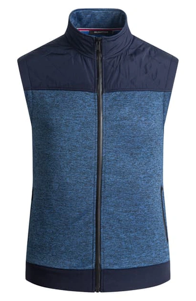 Shop Bugatchi Quilted Vest In Night Blue