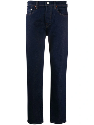 Shop Ps By Paul Smith Organic Dark Straight-leg Jeans In Blue