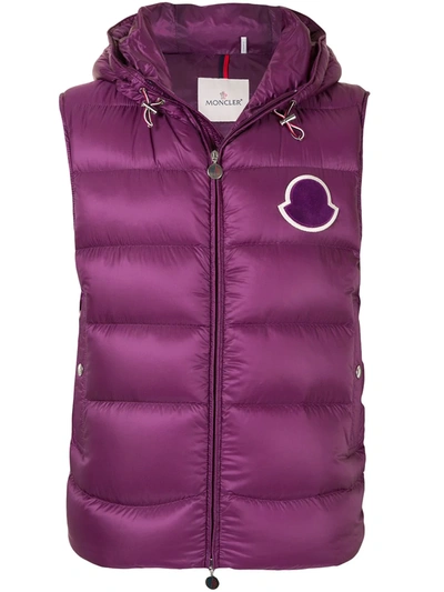 Shop Moncler Vanoise Padded Gilet In Purple