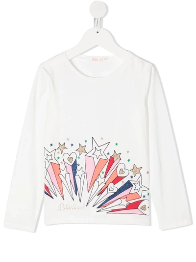 Shop Billieblush Shooting Star-print Long Sleeved T-shirt In White