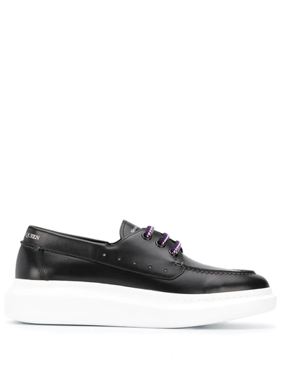 Shop Alexander Mcqueen Chunky Rubber Sole Lace-up Shoes In Black