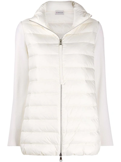 Shop Moncler Down-feather Zip-up Jacket In White