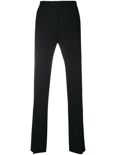 Shop Raf Simons Straight-leg Slim-fit Trousers In Black