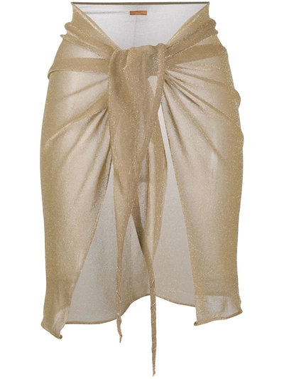Shop Antonella Rizza Libra Wrap Skirt In Gold