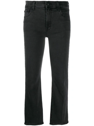 Shop J Brand Selena Flared Jeans In Grey