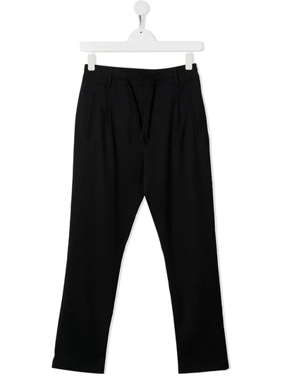 Shop Paolo Pecora Teen Straight Leg Track Trousers In Blue