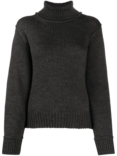 Shop P.a.r.o.s.h Roll Neck Jumper In Grey