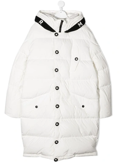 Shop Moncler Down Padded Coat In White
