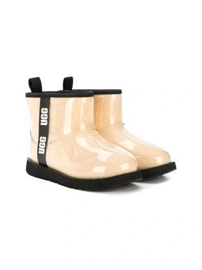 Shop Ugg Teen Classic Clear Mini Ii Boots In Neutrals