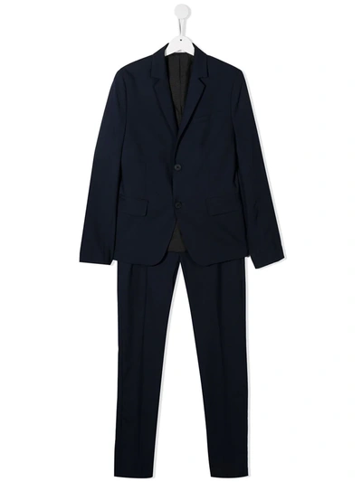 Shop Hugo Boss Two-piece Cotton Suit In Blue