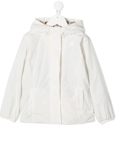 Shop K-way Hooded Sports Jacket In White