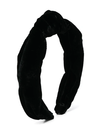 Shop Emporio Armani Knot-detail Hairband In Black