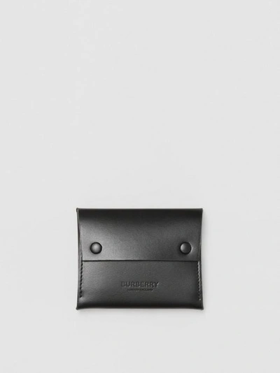 Shop Burberry Leather Envelope Card Case In Black
