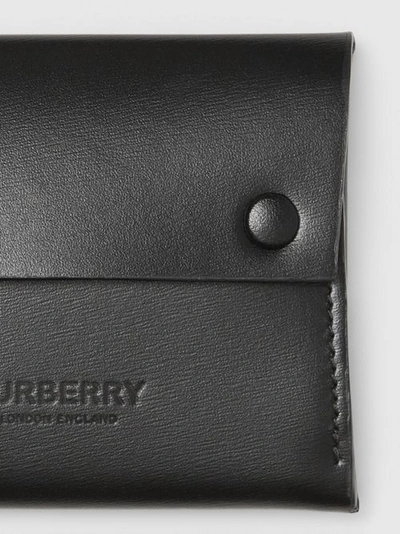 Shop Burberry Leather Envelope Card Case In Black