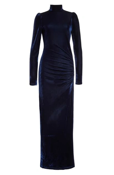 Shop Reformation Moonlight Long Sleeve Gown In Galaxy